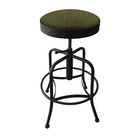 Holland Bar Stool Co Adjustable Stool, Black Wrinkle, Graph Parrot Seat 910BW015